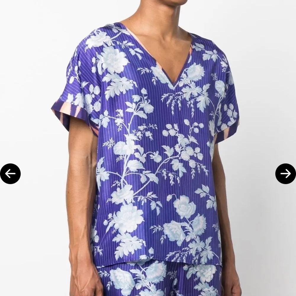 Pierre-Louis Mascia Briancon floral print silk top New size small